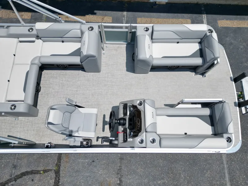 Slide: The Image of Interior of Avalon VNT VRB21 pontoon boat, model year 2026. - 20