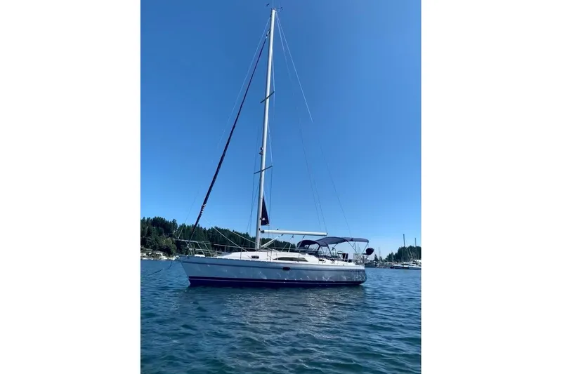 The Image of Sailboat Catalina 355, 2012 model, anchored on a sunny day in calm waters. - 0