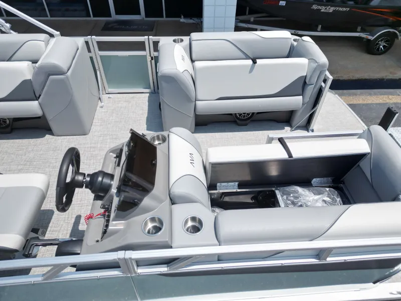 Slide: The Image of Interior view of Avalon VNT VRB21 pontoon boat, model year 2026. - 9