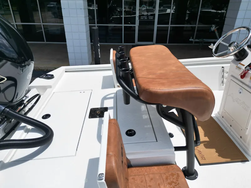 Slide: The Image of Interior view of Avid 19 FSX boat, model year 2026. - 18