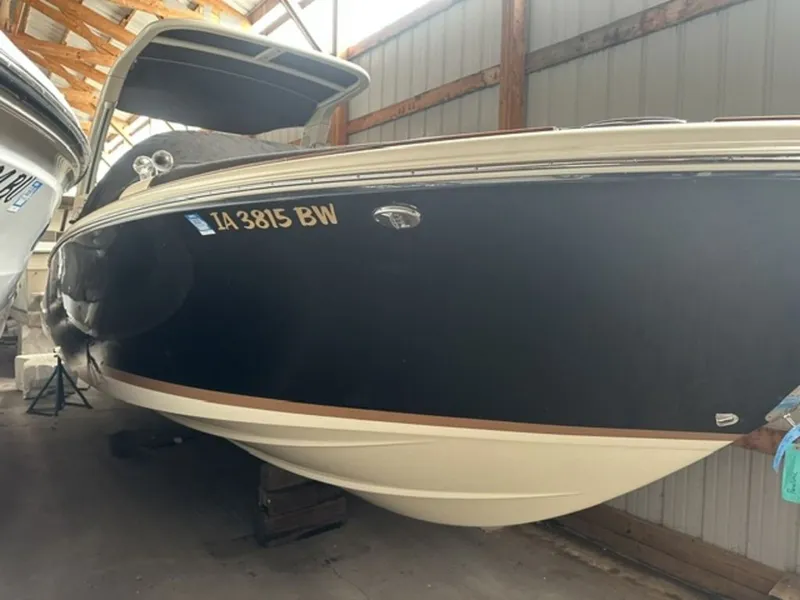 The Image of 2022 Chris-Craft Launch 28 GT boat in storage facility. - 0