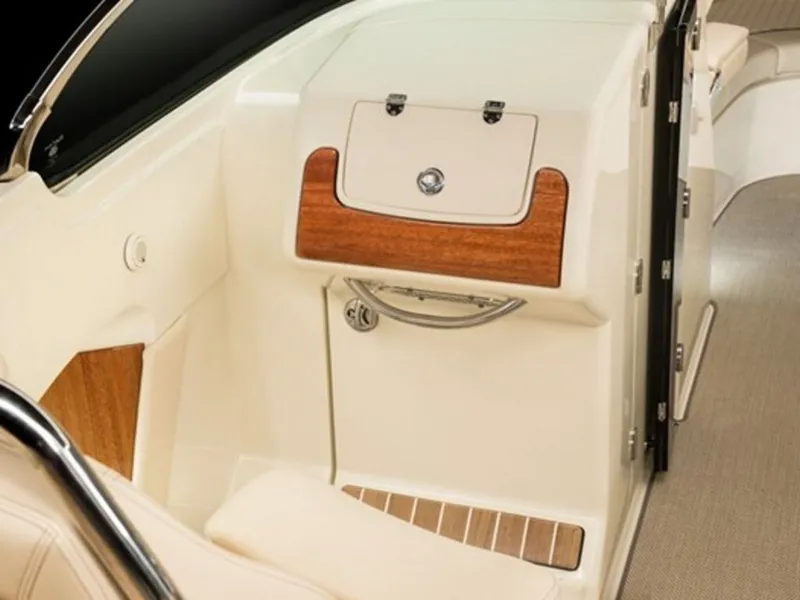 Slide: The Image of Interior of 2022 Chris-Craft Launch 28 GT with wood accents. - 7