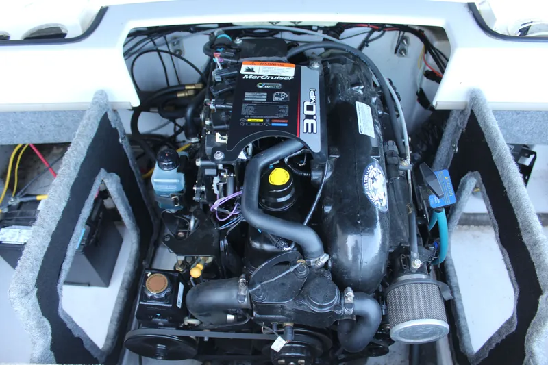 Slide: The Image of Engine compartment of a 2011 Four Winns H180 LE boat with MerCruiser 3.0 MPI engine. - 15
