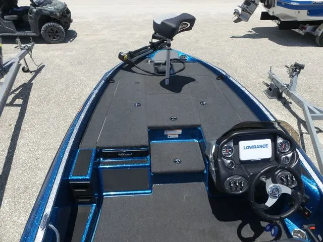 Slide: The Image of 2022 Triton 179 TrX boat with Lowrance electronics. - 11