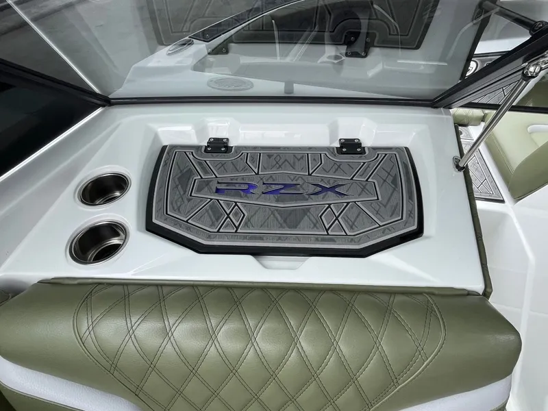 Slide: The Image of Interior view of 2024 Tigé 24RZX boat with stylish design. - 34