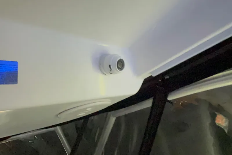 Slide: The Image of Interior view of a 2005 Boston Whaler 305 Conquest boat with mounted camera. - 29