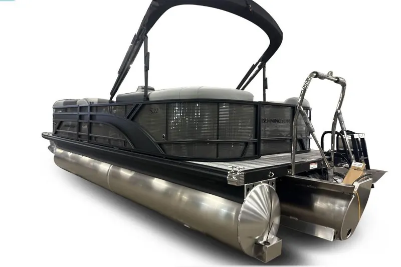 Slide: The Image of 2026 Bennington 22 S Quad Bench pontoon boat with sleek design and modern features. - 6