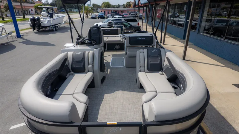 Slide: The Image of Interior of Barletta Cabrio 24UE pontoon boat, model year 2026. - 6