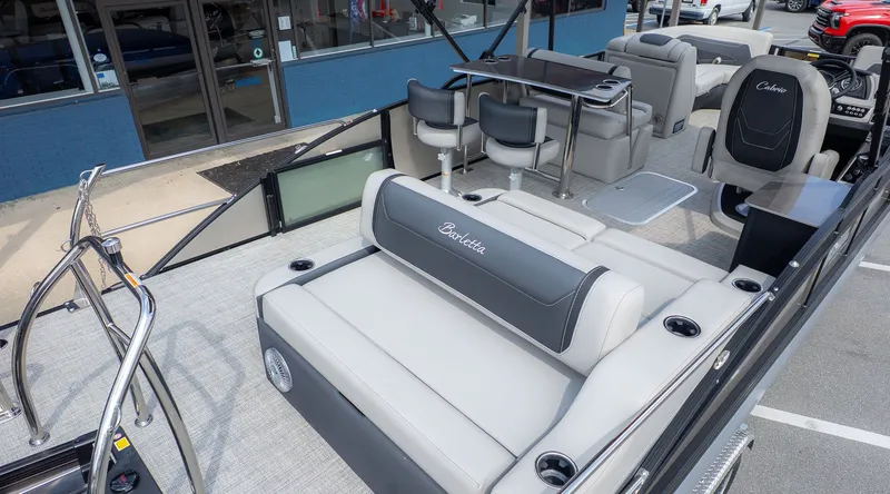 Slide: The Image of Interior of 2026 Barletta Cabrio 24UE with luxurious seating. - 7
