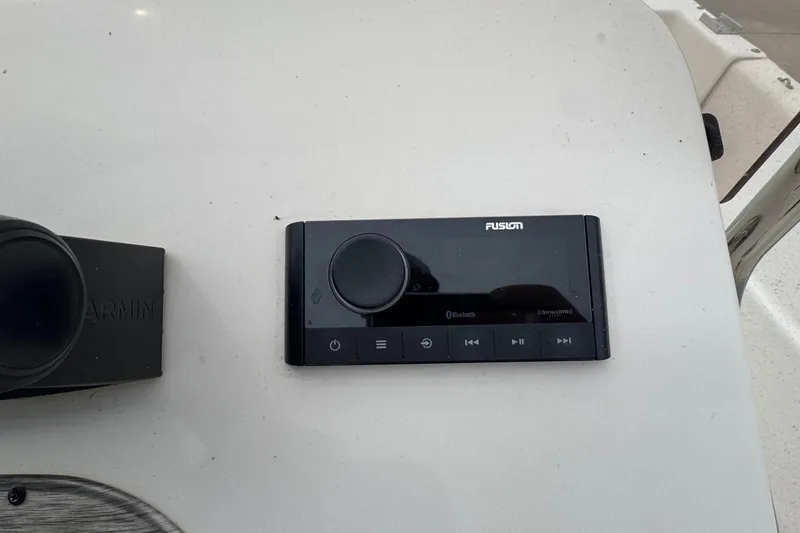 Slide: The Image of Fusion Bluetooth stereo system on 2016 Carolina Skiff 218 DLV. - 12