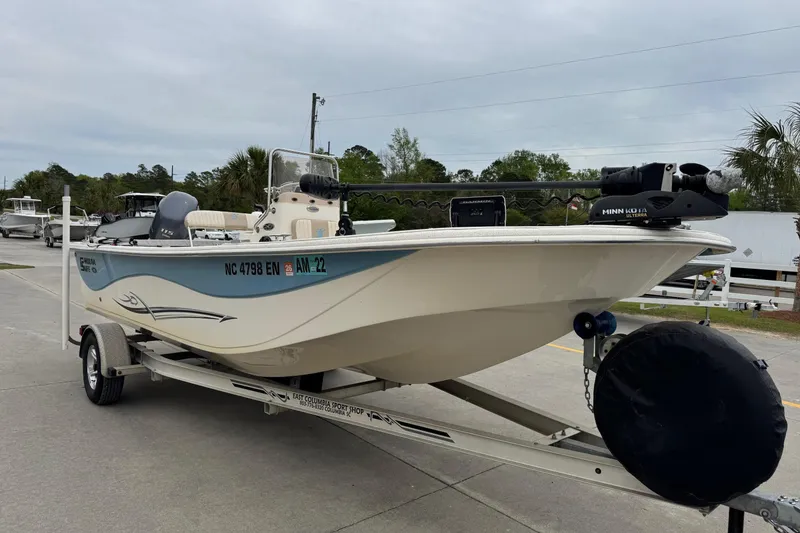 Slide: The Image of 2016 Carolina Skiff 218 DLV on trailer, ready for adventure. - 6