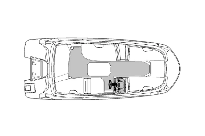 Slide: The Image of Manufacturer Provided Image: Top view of 2021 Hurricane SunDeck Sport 185 OB boat layout. - 21