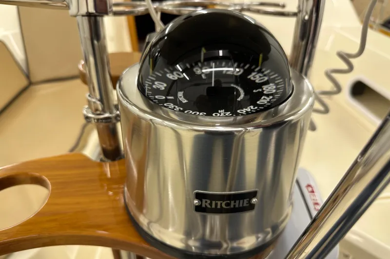 Slide: The Image of Ritchie compass on Sabre 386 yacht, 2007 model, with polished metal finish. - 101