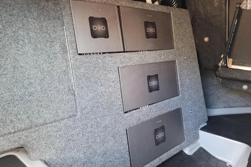 Slide: The Image of Audio system installation in 2026 Supra SV 400 trunk with custom paneling. - 19