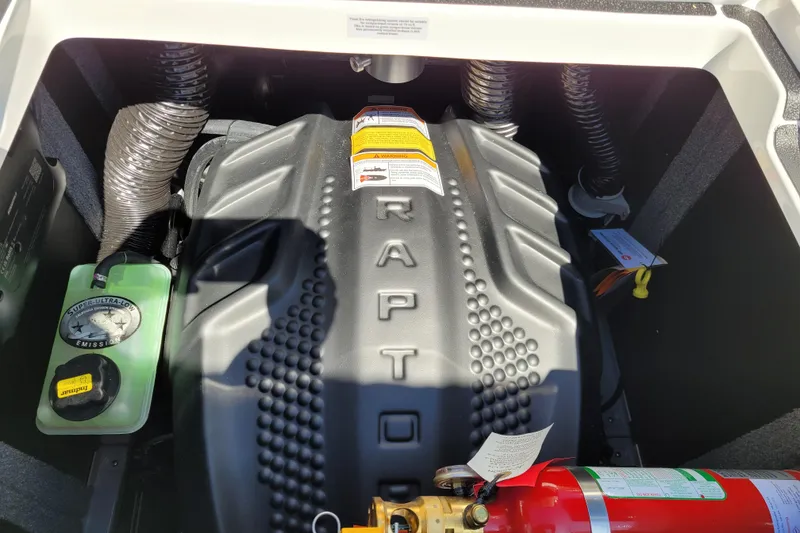 Slide: The Image of Engine compartment of 2026 Supra SV 400 with Raptor engine cover and fire extinguisher. - 21