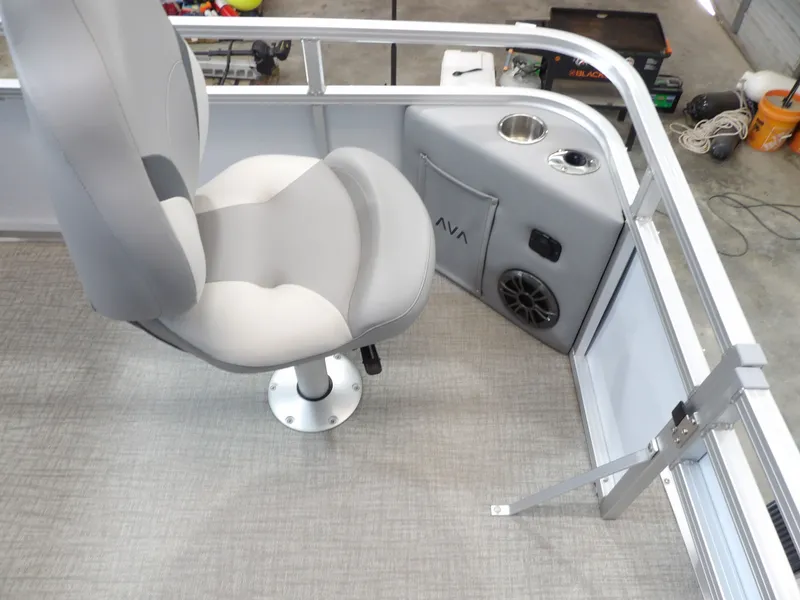 Slide: The Image of Interior of 2026 Avalon Venture Quad Fish with seat and speaker. - 7