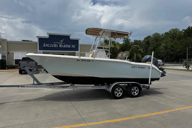 The Image of 2019 Key West 219 FS boat on trailer at Anglers Marine NC. - 1