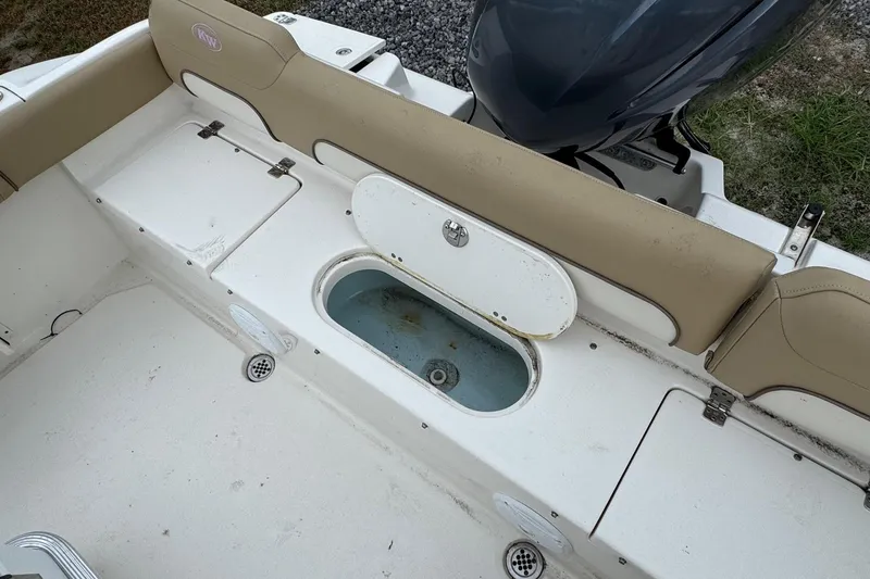 Slide: The Image of Interior view of a 2019 Key West 219 FS boat with seating. - 18
