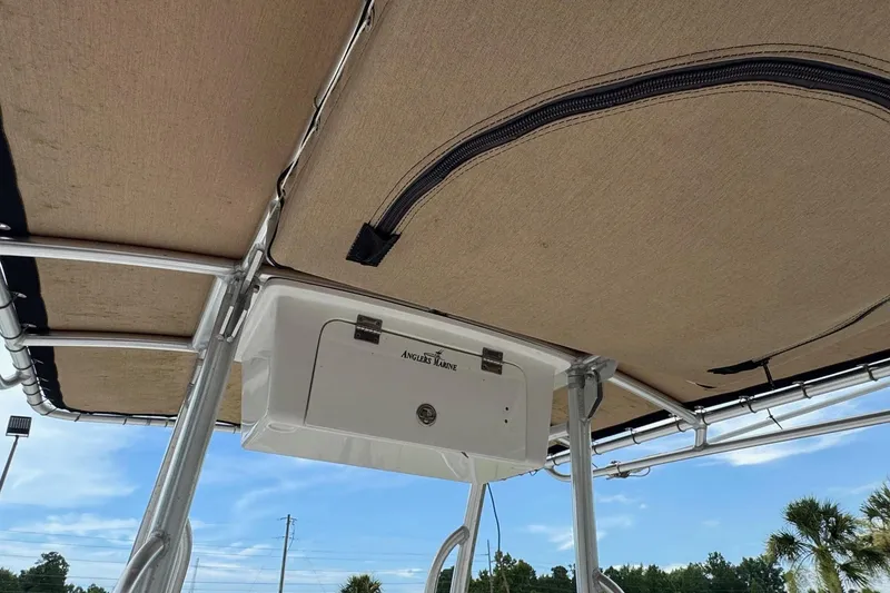 Slide: The Image of Interior view of a 2019 Key West 219 FS boat canopy. - 21