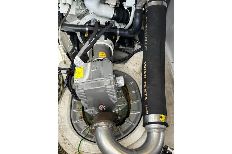 Slide: The Image of Engine compartment of a 2015 Regal 42 Sport Coupe with Volvo Penta components. - 34