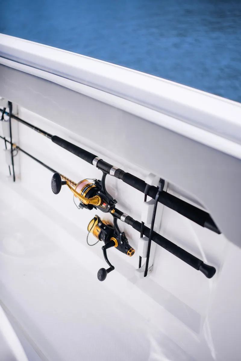 Slide: The Image of Fishing rod holder on Schaefer V33SF boat, 2027 model. - 5