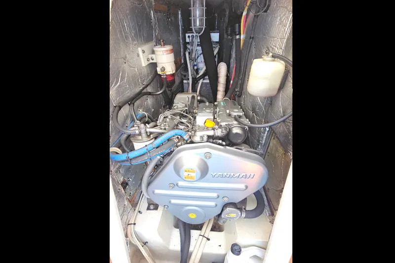 Slide: The Image of Engine compartment of a 2006 Catalina 42 MkII sailboat with Yanmar engine. - 39