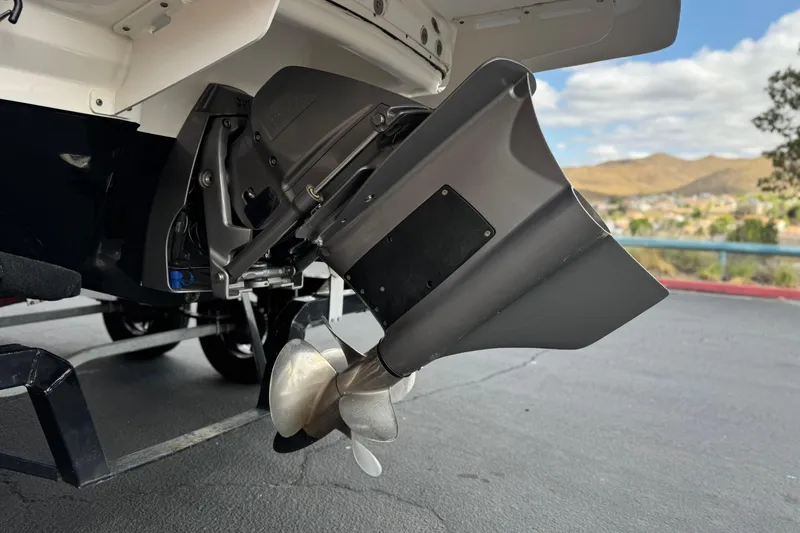 Slide: The Image of 2020 Chaparral 21 Surf boat propeller and stern drive detail. - 7