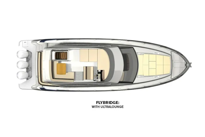 Slide: The Image of Manufacturer Provided Image: Top view of 2022 Regal 42 FXO flybridge layout with Ultralounge. - 45