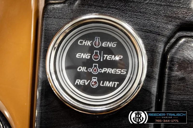 Slide: The Image of Close-up of 2023 Avalon VEN CR dashboard gauge with engine indicators. - 36