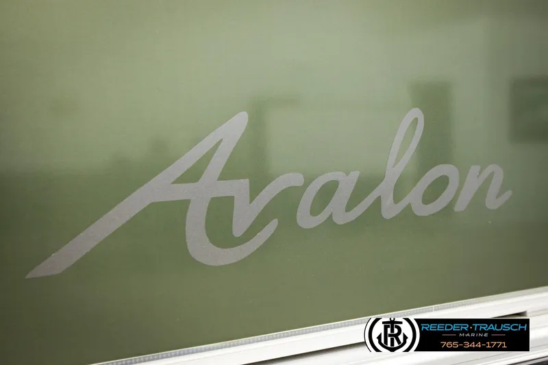 Slide: The Image of 2023 Avalon VEN CR logo on green background, Reeder Trausch Marine branding. - 55