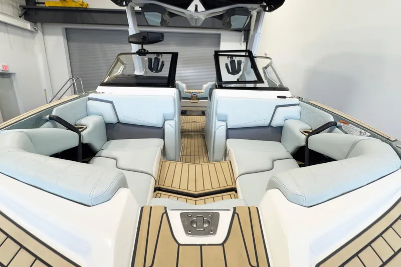 Slide: The Image of 2020 Nautique Super Air Nautique G23 Paragon interior with luxurious seating and modern design. - 5