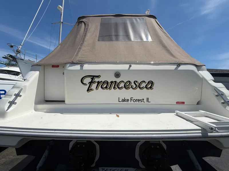 Slide: The Image of Rear view of 1996 Sea Ray 290 Sundancer named Francesca in Lake Forest, IL. - 3