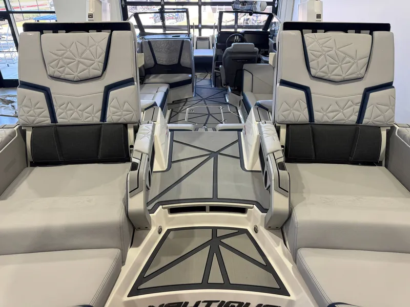 Slide: The Image of Interior of the 2024 Nautique Super Air Nautique G25 Paragon boat. - 13