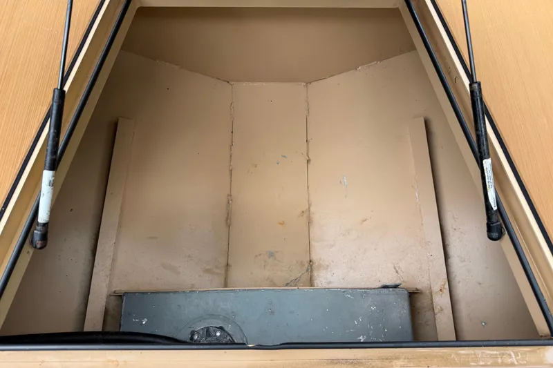 Slide: The Image of Interior view of a 2018 Cast and Blast 17CC boat compartment. - 21