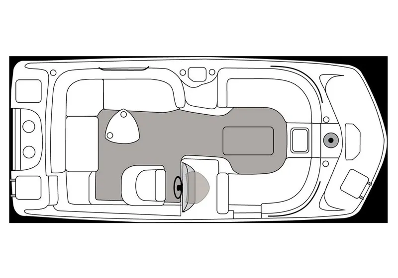 Slide: The Image of Manufacturer Provided Image: Top view layout of 2014 Hurricane SunDeck Sport 188 OB boat. - 7