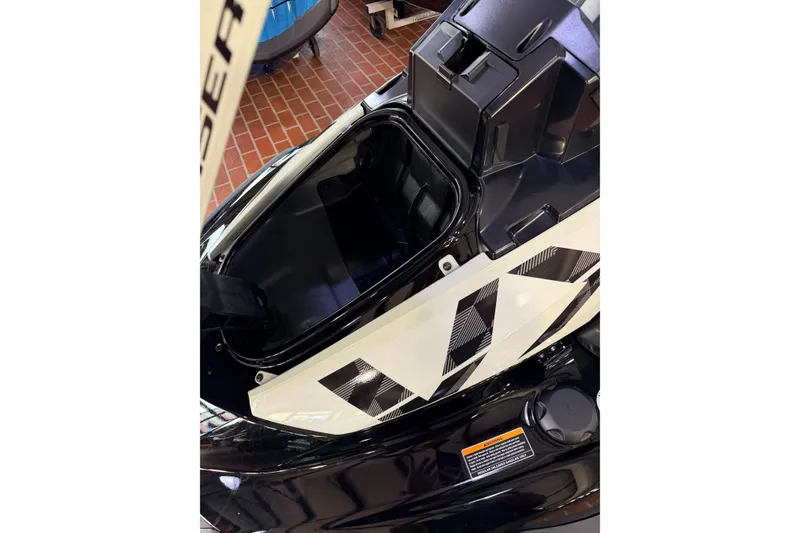 Slide: The Image of 2026 Yamaha WaveRunner VX Cruiser HO storage compartment, open view, showcasing interior space. - 12