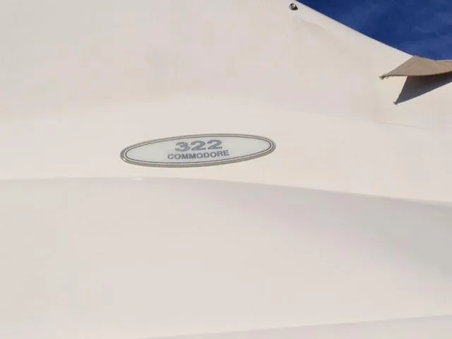 Slide: The Image of Regal Commodore 322 boat, 1995 model, close-up of logo. - 7