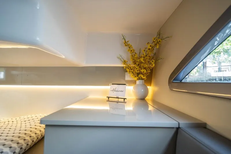 Slide: The Image of Modern interior of Hanover 387, 2027 model, featuring sleek design and elegant decor. - 4