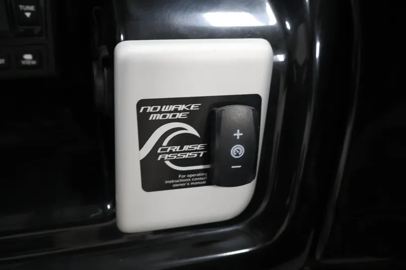 Slide: The Image of Control panel of 2021 Yamaha AR210 boat featuring No Wake Mode and Cruise Assist. - 27