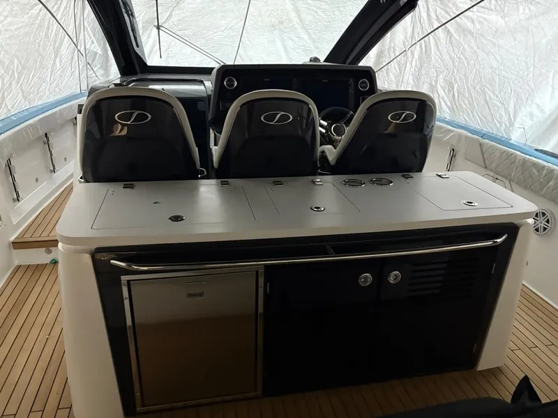 Slide: The Image of Interior view of Schaefer V44 yacht, model year 2026. - 8