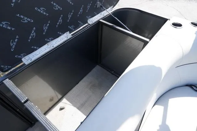 Slide: The Image of Storage compartment of 2021 Crest Classic DLX 200 L pontoon boat. - 20