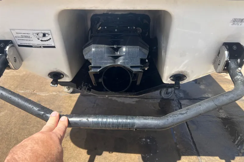 Slide: The Image of Rear view of a 2001 Sea-Doo GTI jet ski with a focus on the engine area. - 7