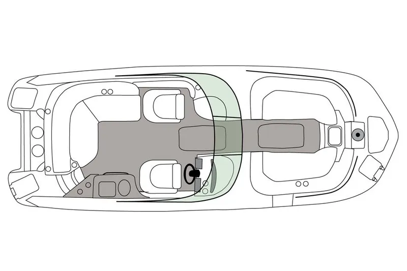 Slide: The Image of Manufacturer Provided Image: 2015 Hurricane SunDeck 2400 OB boat layout diagram. - 6