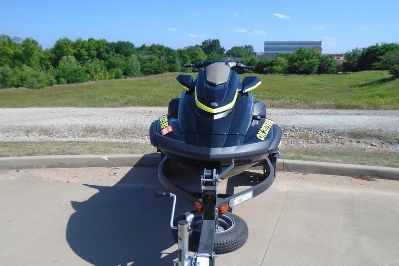 Slide: The Image of 2023 Yamaha WaveRunner FX Cruiser SVHO on trailer, parked outdoors. - 7