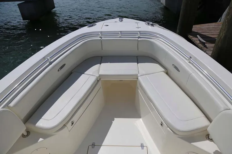 Slide: The Image of Manufacturer Provided Image: 2022 Cobia 262 Center Console boat with spacious bow seating area. - 4