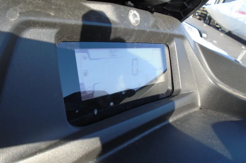 Slide: The Image of Close-up of 2023 Sea-Doo GTI SE 130 dashboard display in sunlight. - 4