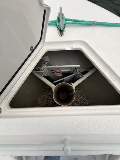 Slide: The Image of Anchor locker of a 2024 Contender 28 Tournament boat. - 19