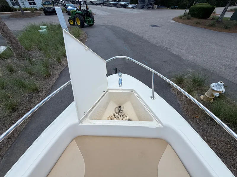 Slide: The Image of Scout 175 Sport Dorado 2019 with open anchor locker on deck. - 11