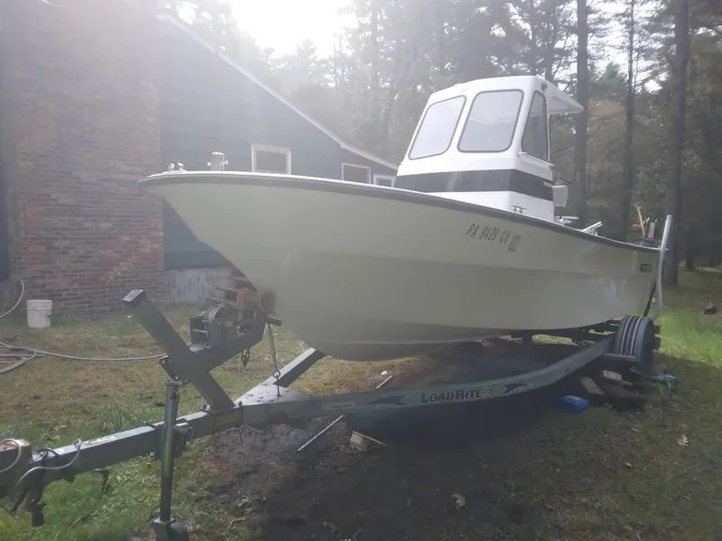 The Image of 2010 Maritime International Pioneer boat on trailer outdoors. - 0