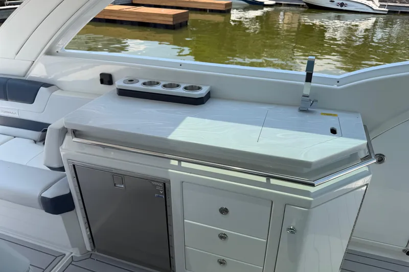 Slide: The Image of Luxury outdoor kitchen on 2026 Formula 380 Super Sport Crossover OB yacht. - 19